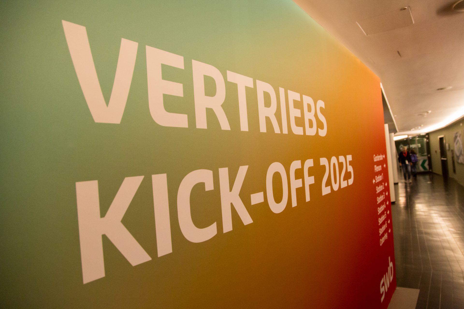 Willkommens Banner zur VErtriebs Tagung 2025